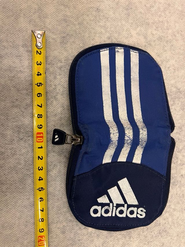 Portafoglio sportivo Adidas vintage blu e bianco