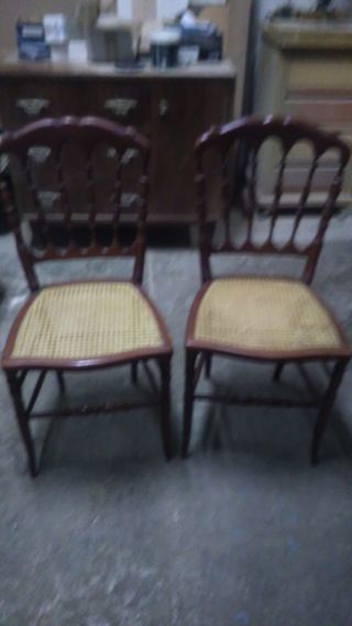 2 Sillas Vintage - Madera & Mimbre