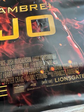 Póster cine Los Juegos del Hambre: Sinsajo