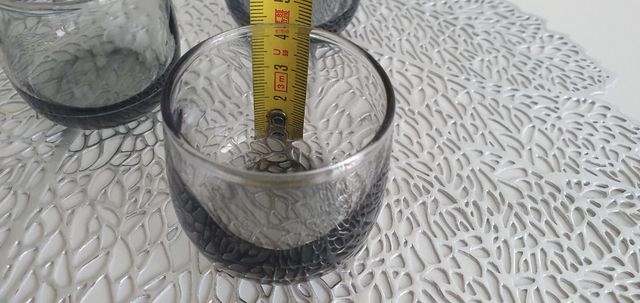 5 PEQUENOS COPINHOS CINZA FUMÊ