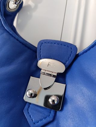 Bolso Purificación García azul de hombro 