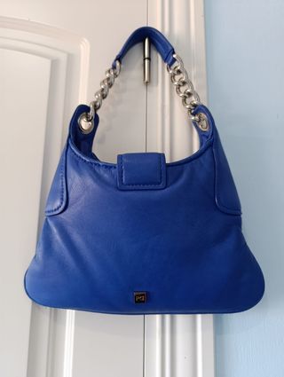 Bolso Purificación García azul de hombro 