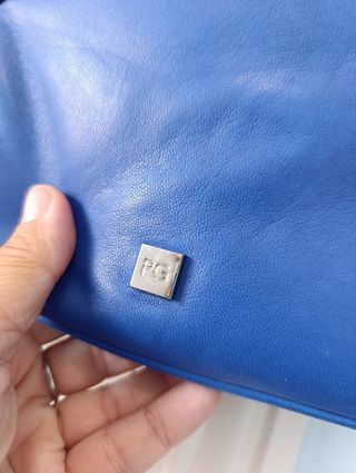 Bolso Purificación García azul de hombro 