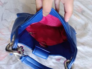Bolso Purificación García azul de hombro 