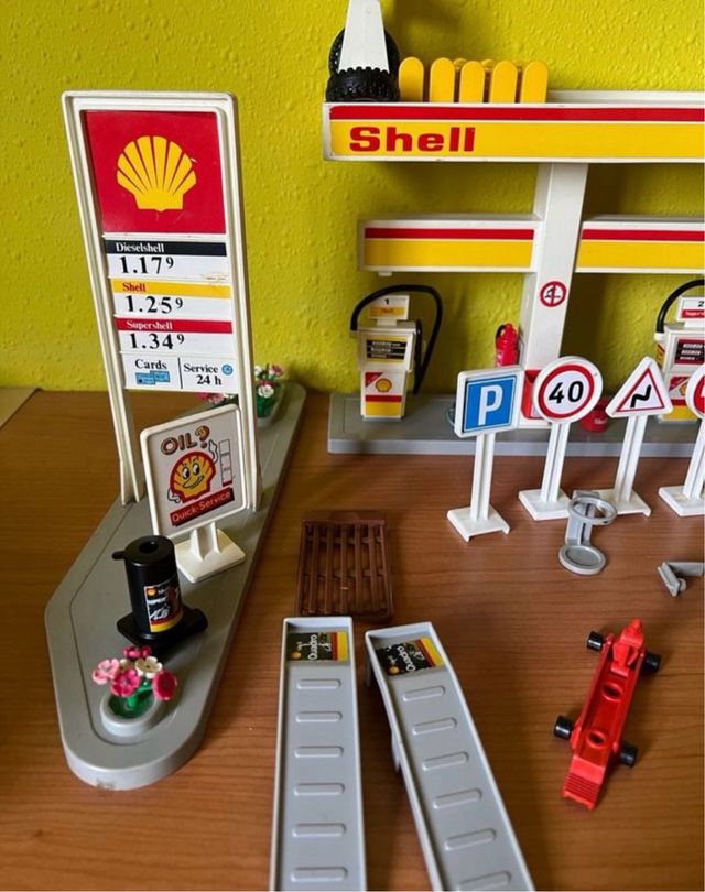 Stazione di servizio Shell Playmobil Vintage