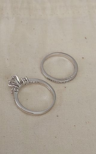 Anillos plata cúbica brillantes
