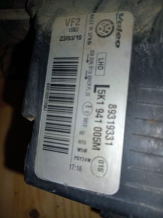 Faro izquierdo VW Golf VI