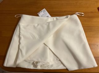 Falda pantalón Zara blanco roto