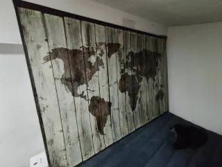 Lienzo Mapamundi IKEA 200x140 cm