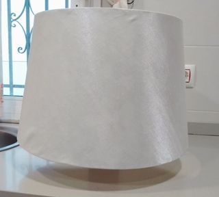Pantalla lámpara satinada blanca