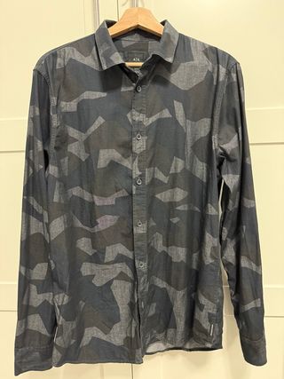 Camisa A|X Armani Exchange - Negra, Talla Mediana