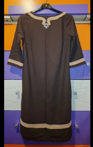 Vestido marrón talla S - Lino