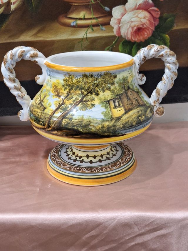 Centrotavola Ceramica Dipinto a Mano