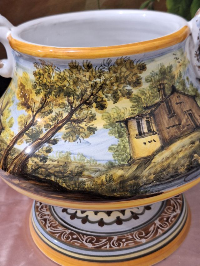 Centrotavola Ceramica Dipinto a Mano