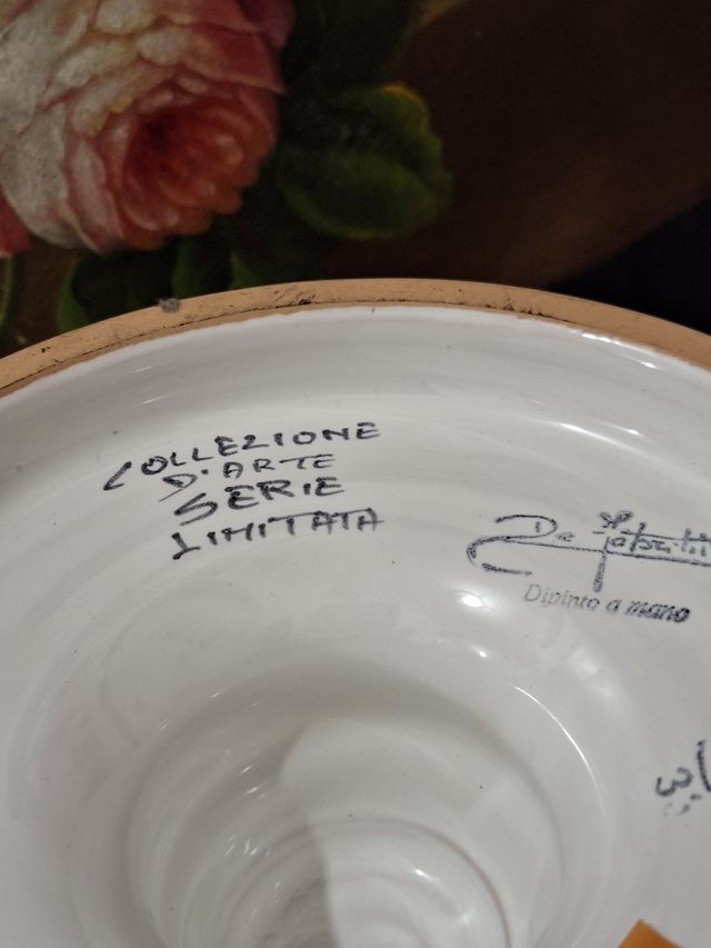 Centrotavola Ceramica Dipinto a Mano