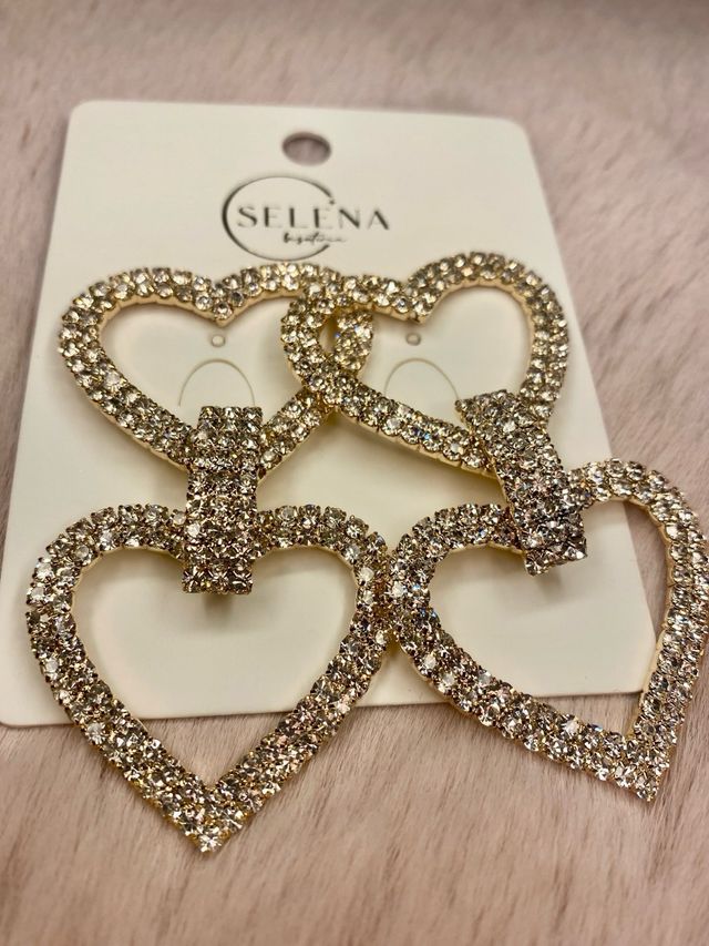 Pendientes Selena brillantes dorados