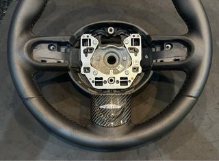 Volante Mini R56 JCW Pele + Aplique JCW Carbono