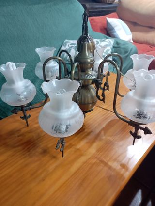 Lampara antigua 6 brazos #