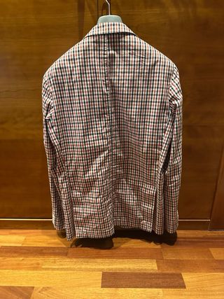 Americana cuadros roja y blanca