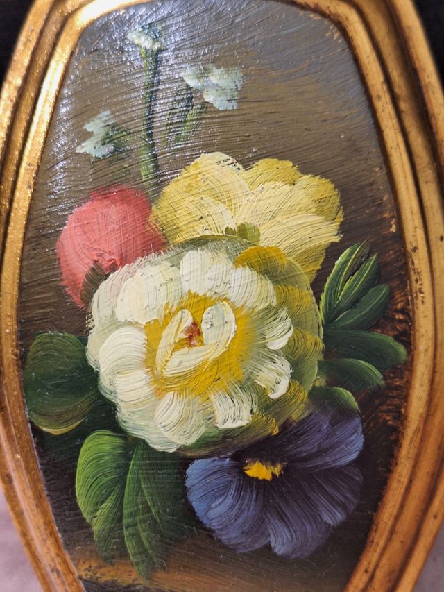 Dipinto fiori - Quadro olio su tavola