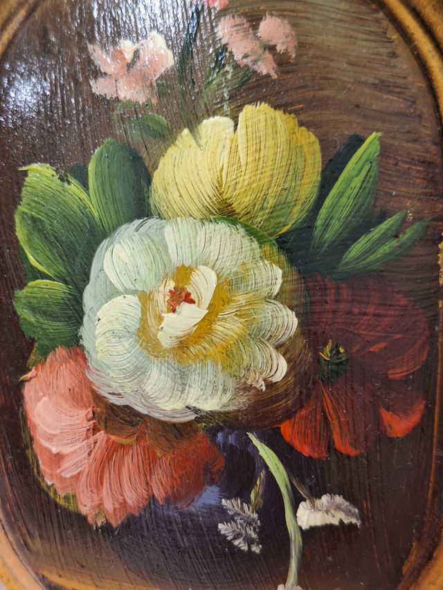 Dipinto fiori - Quadro olio su tavola