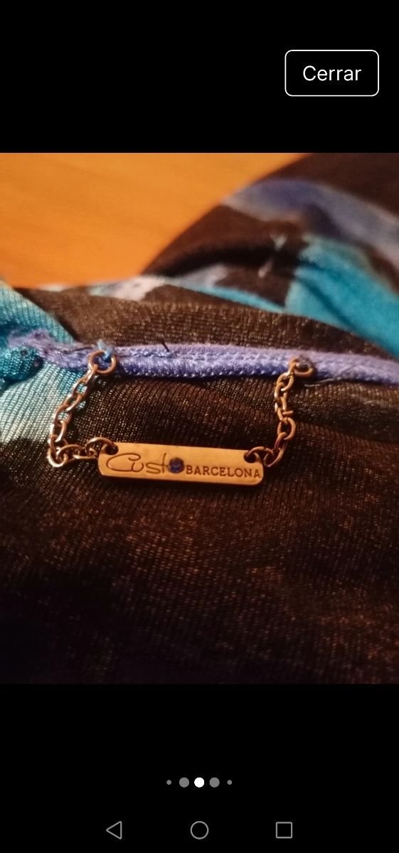 Vestido Custo estampado manga abullonada, t. U