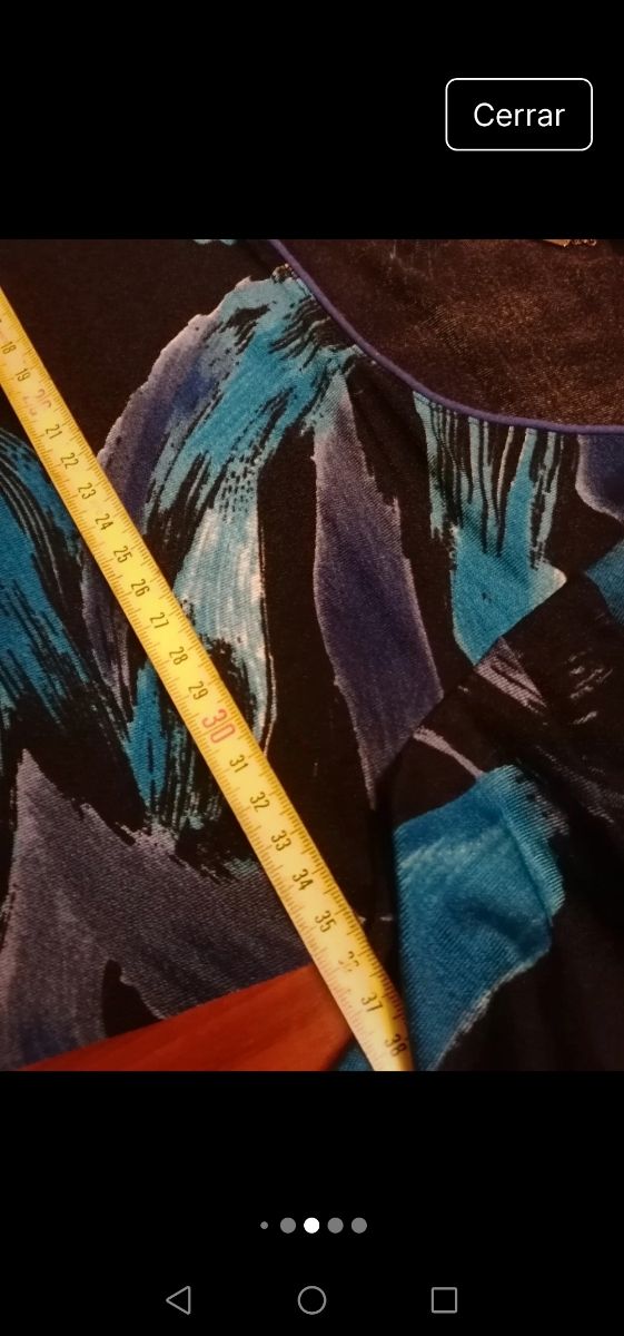 Vestido Custo estampado manga abullonada, t. U