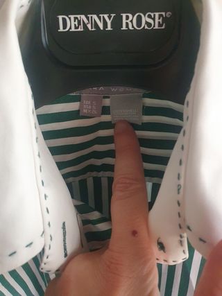 Camisa Zara rayas verde-blanco