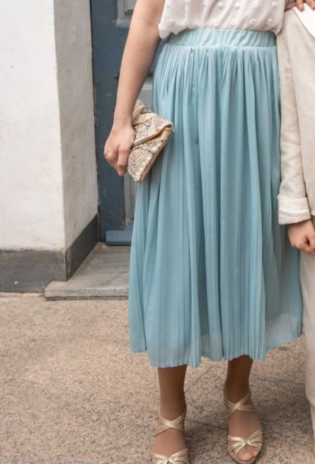 Falda plisada midi talla XS