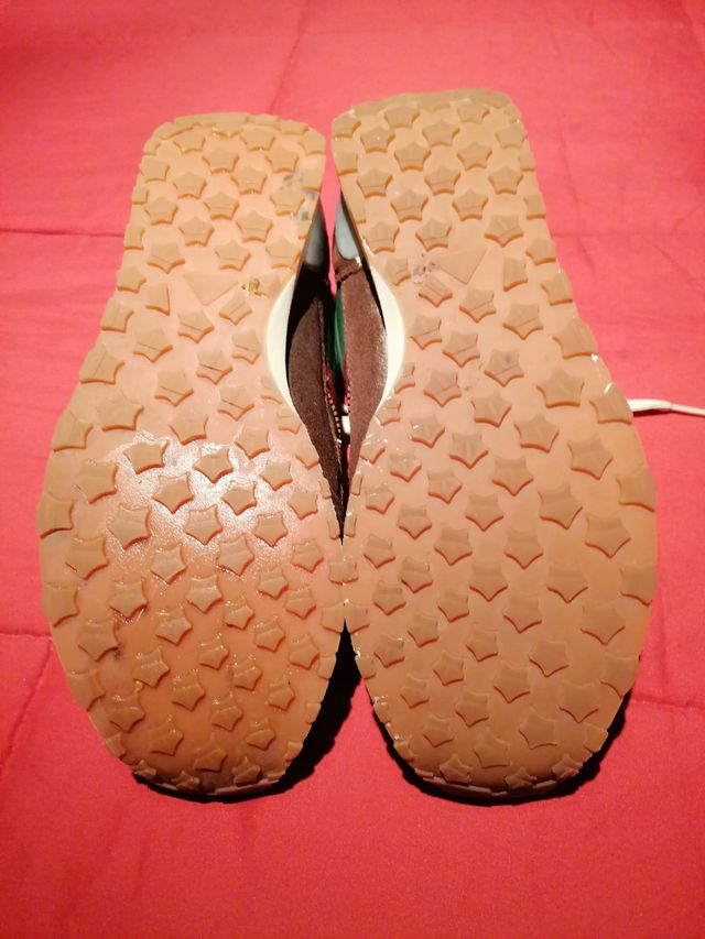 Zapatillas urbana marrón-verde