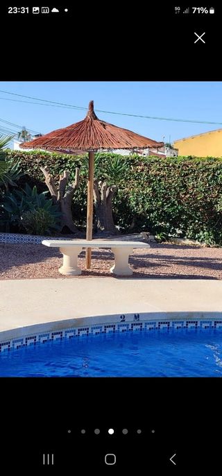 Sombrillas de carril verzo mimbre