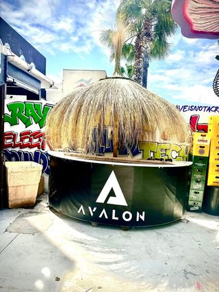 Sombrillas de carril verzo mimbre