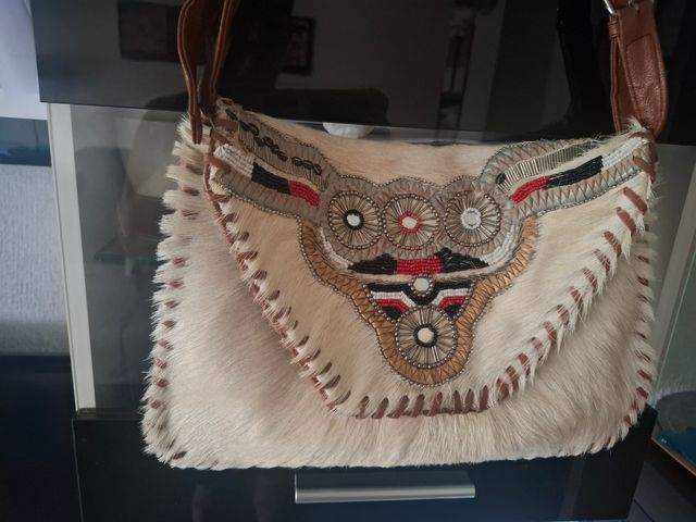 Bolso boho piel de potro,fetiche suances