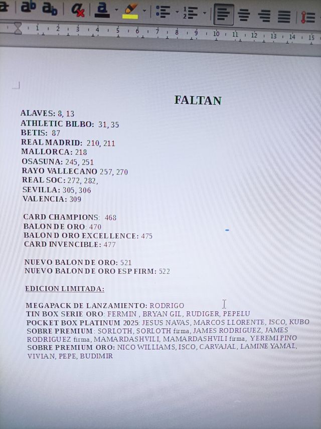 Cromos adrenalyne liga 23/24-24/25