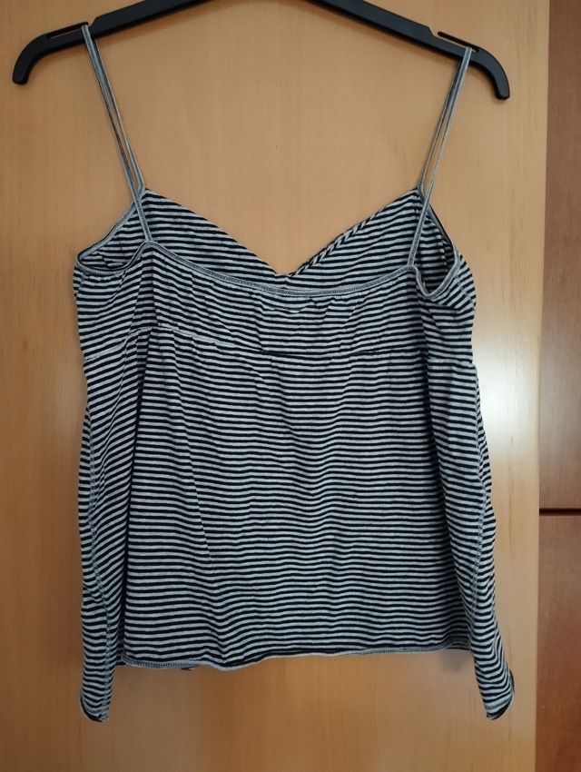 Camiseta rayas Gerry gris-negro