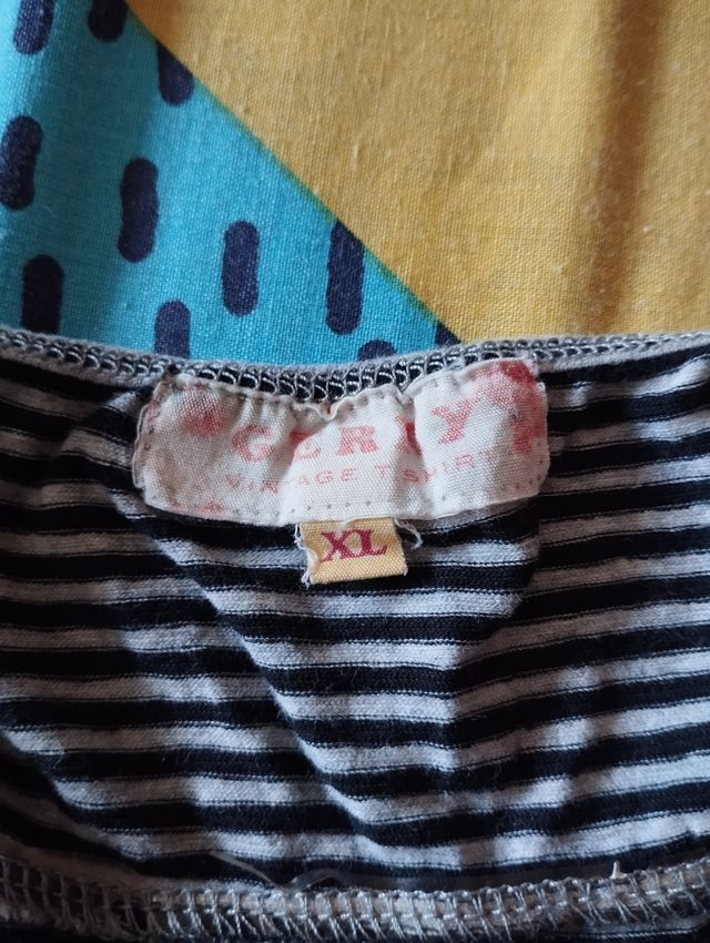 Camiseta rayas Gerry gris-negro