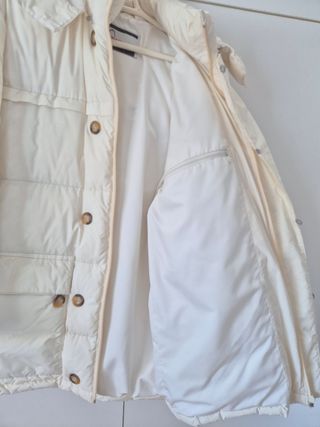 Abrigo blanco plumas