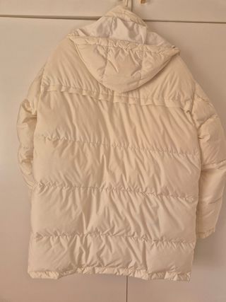 Abrigo blanco plumas