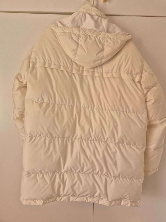 Abrigo blanco plumas