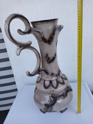 Brocca Anfora Vaso in Ceramica Smaltata con Fiori 
