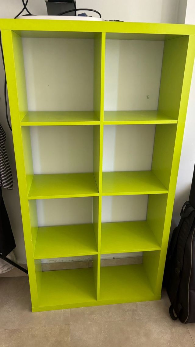 Estanteria verde - Libreria 6 cubos