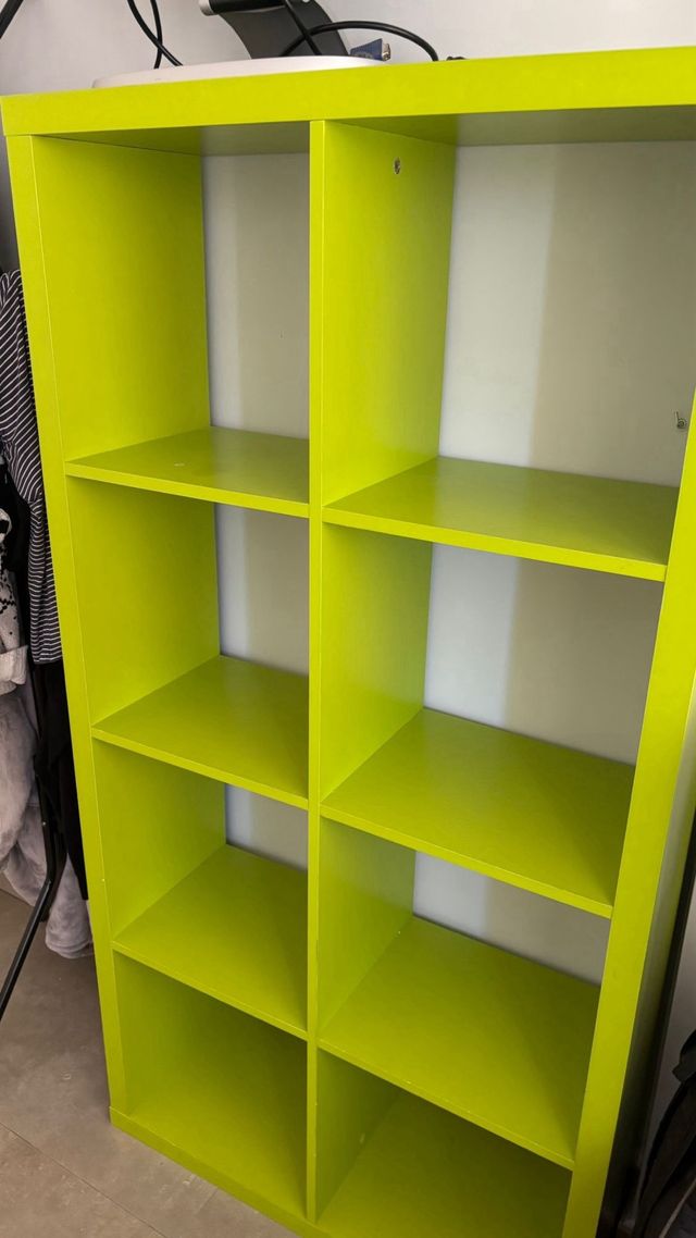 Estanteria verde - Libreria 6 cubos