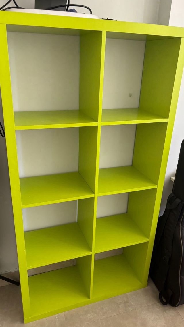 Estanteria verde - Libreria 6 cubos