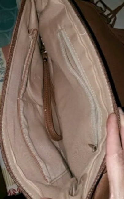 Bolso bandolera marrón flecos