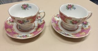 Set 2 tazze thè porcellana