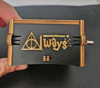 Caixa de música de manivela Harry Potter