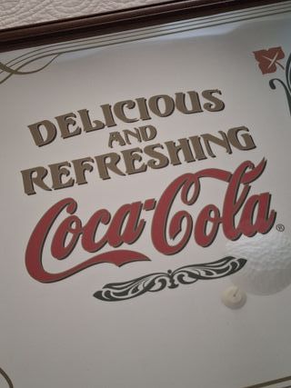 VINTAGE anni 80 - Specchio pubblicitario Coca Cola
