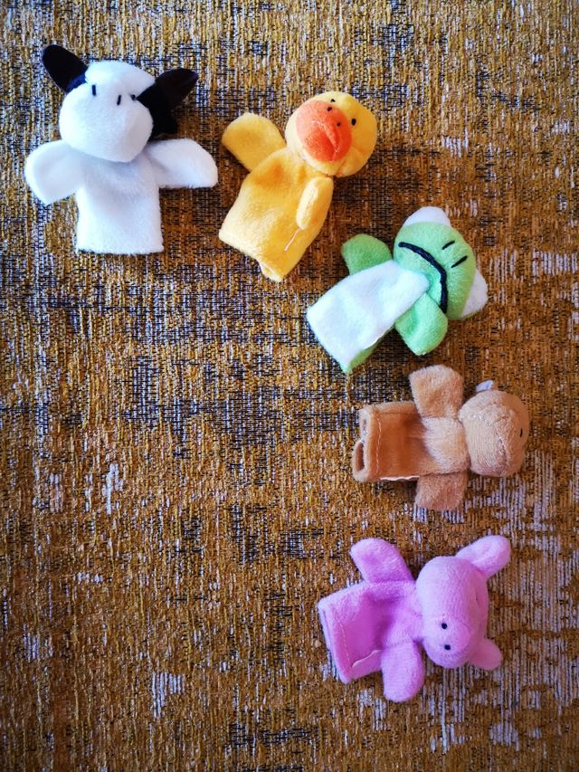 Juguetes bebe, títeres y puzzle de tela