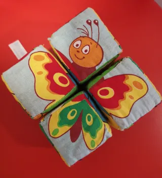 Juguetes bebe, títeres y puzzle de tela