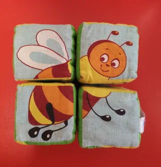 Juguetes bebe, títeres y puzzle de tela